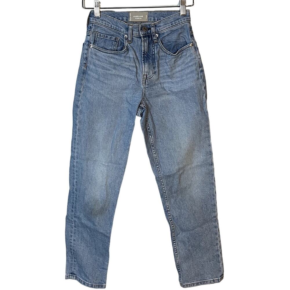 Everlane The Cheeky Jean Light Wash Denim Jeans Women's Size 24 Ankle EUC